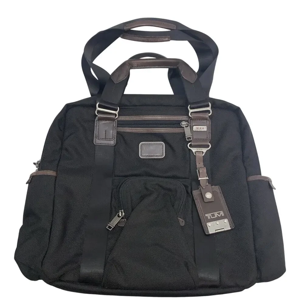 TUMI Business Bag Slim Brief Nylon Napa Leather